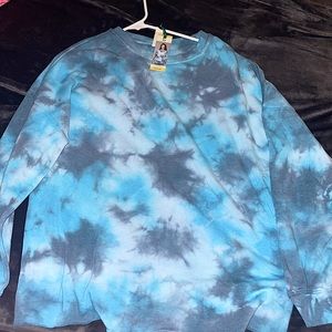 Blue Tie-Dye Sweatshirt